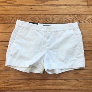 White Textured Banana Republic Shorts